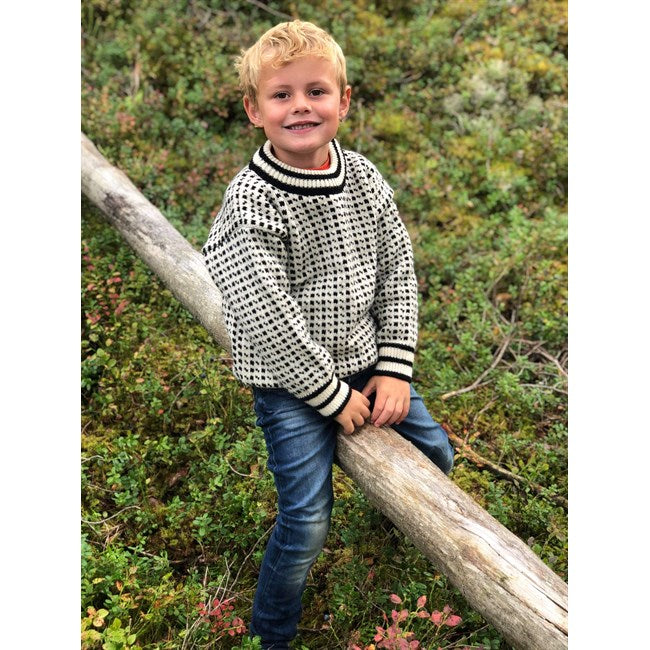 Islender genser- Hvit - Barn , 100% ull