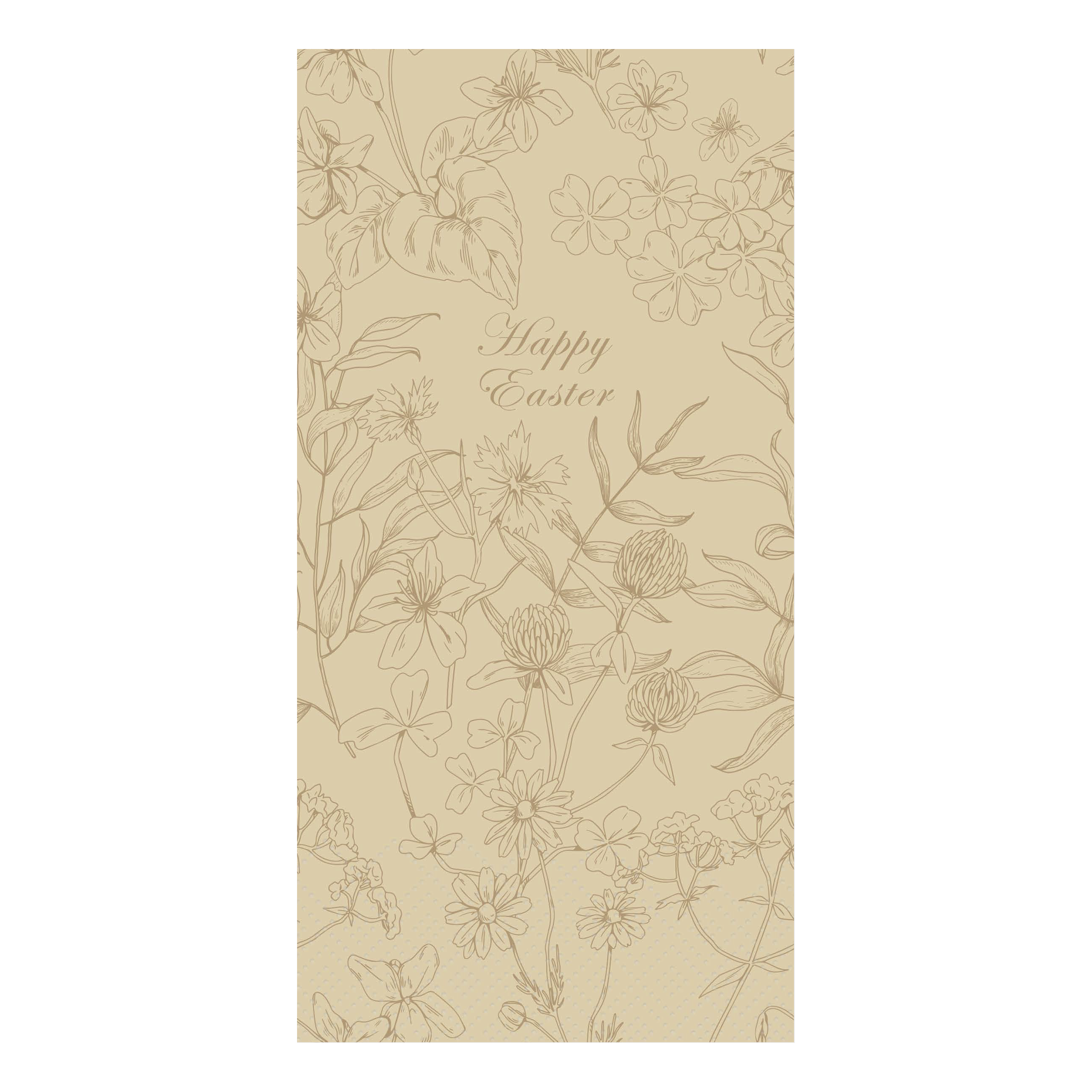 Serviet m. blomster Happy Easter