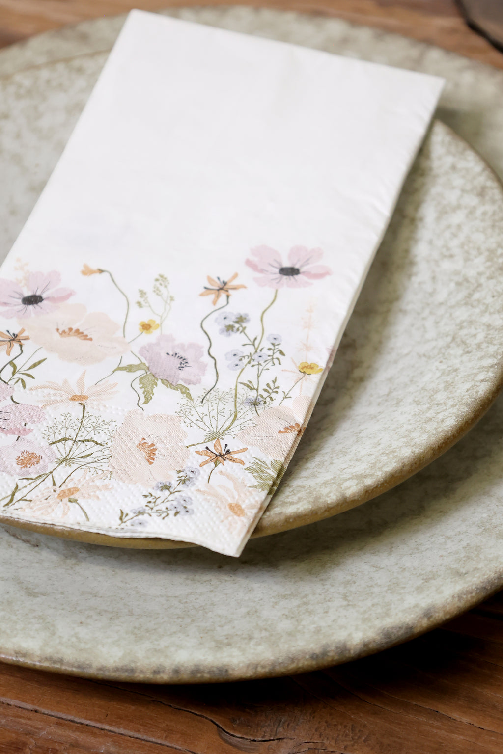 Servietter med grøftekantblomster