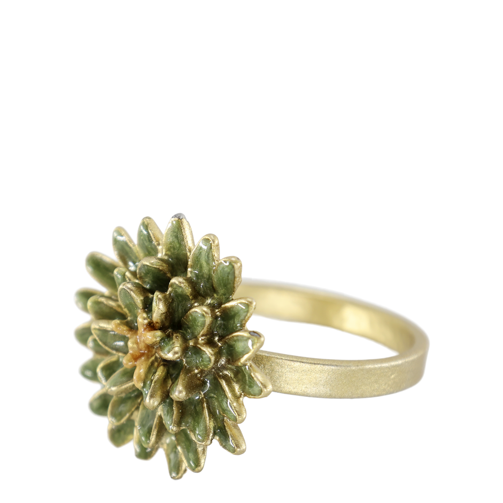 Serviettring med blomst – Antique Verte