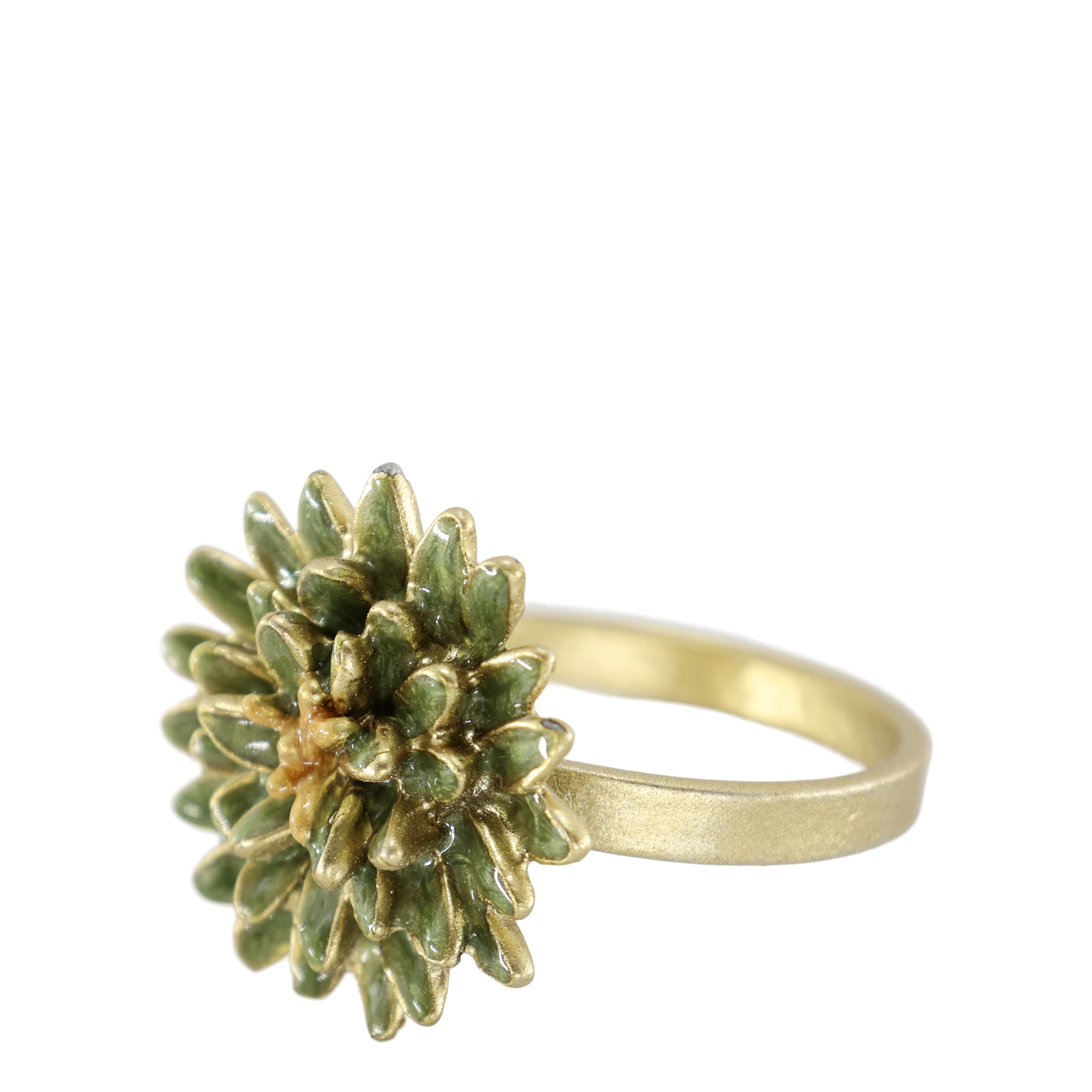 Serviettring med blomst – Antique Verte