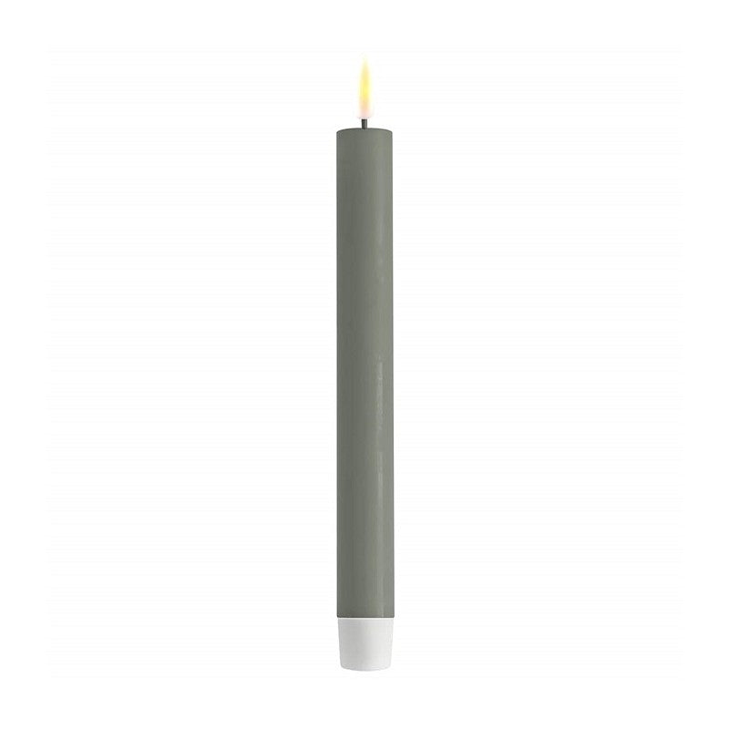Sage Green LED krone Candle D: 2,2 * 24 cm (2 stk)