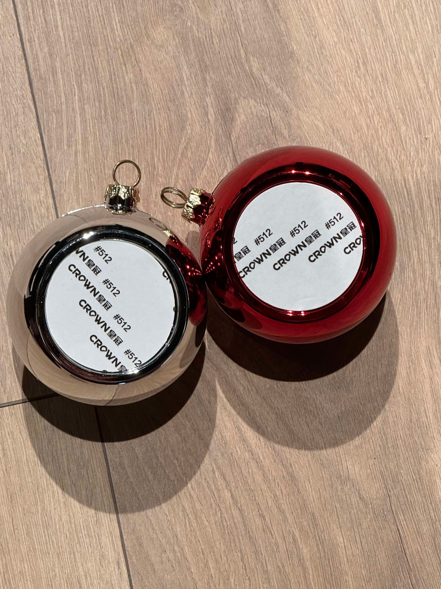 Julekule med bilde/tekst