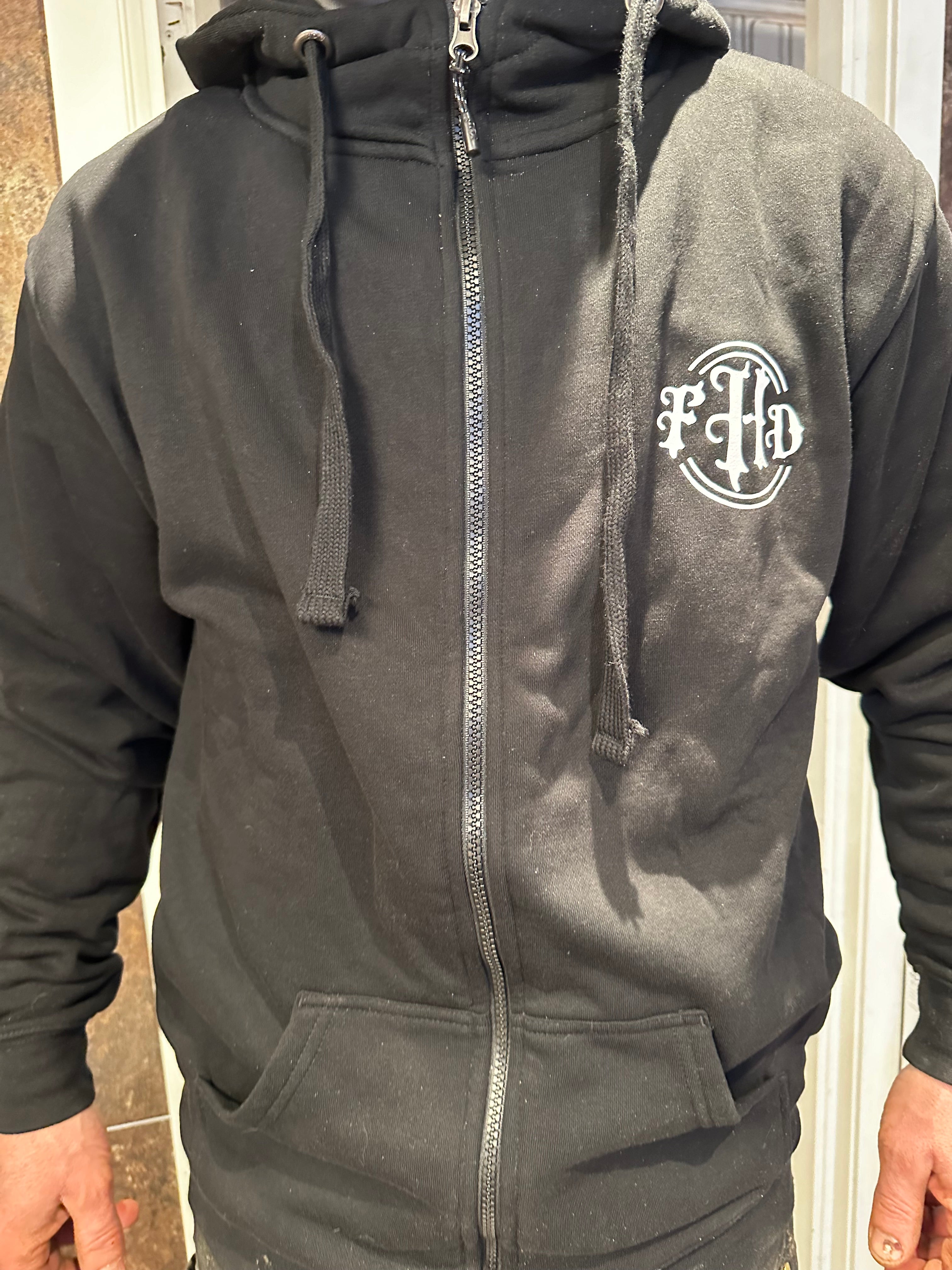 Farming Fixing Fabricating Zip Hoodie