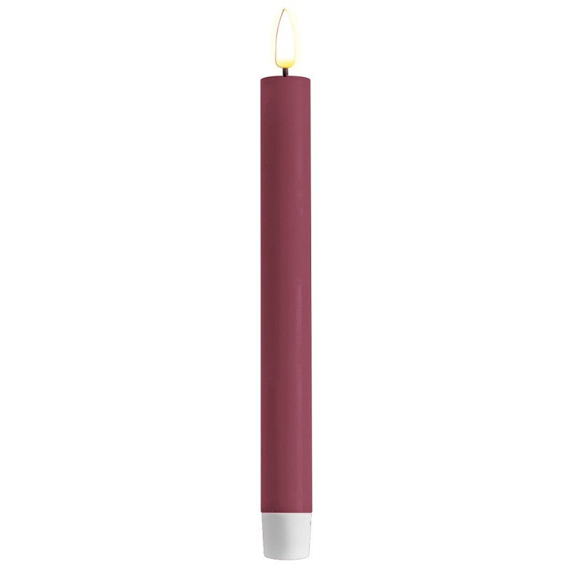 Magenta LED Dinner Candle D: 2,2 * 24 cm (2 stk)