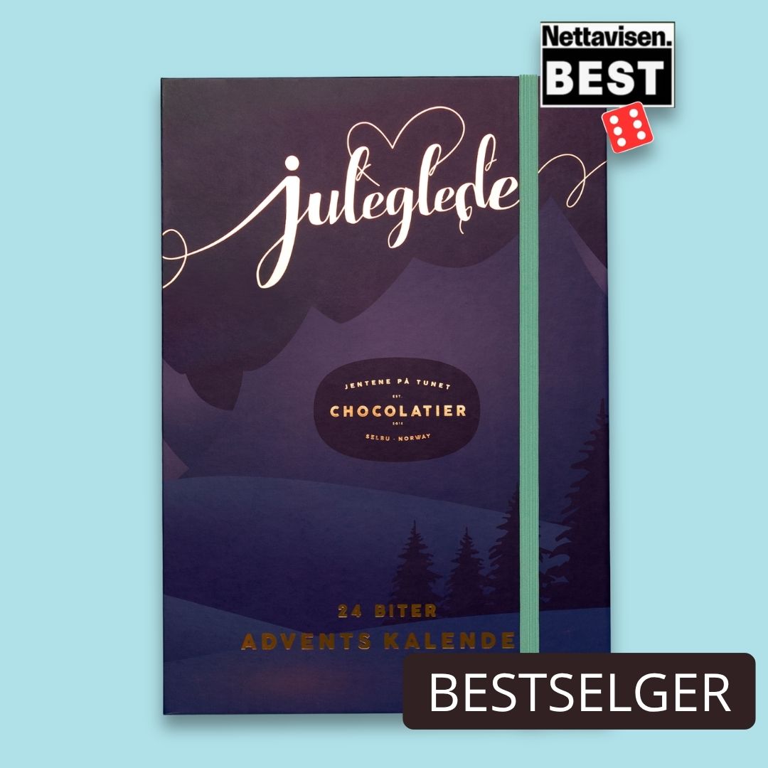 Adventskalender med sjokolade – JULEGLEDE *forhåndsbestilling