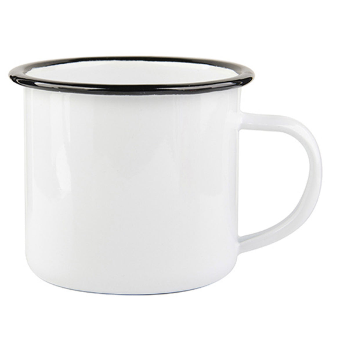 Emaljekopp med tekst/logo