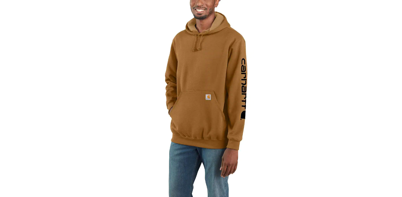 Carhartt K288. Sleeve logo hooded sweatshirt