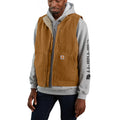 Washed Mock Neck Vest Brown 104277