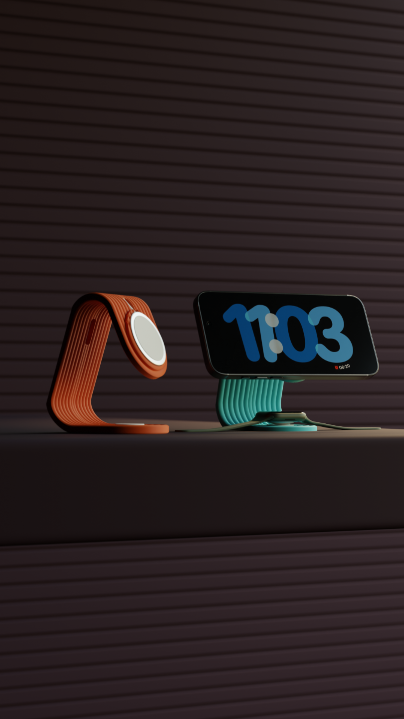 Iphone og applewatch ladestativ