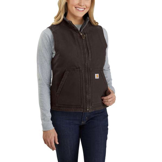 Carhartt Sherpa lined mock neck vest- dame