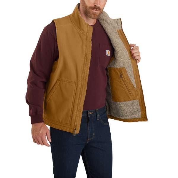 Carhartt Washed duck lined mock neck vest