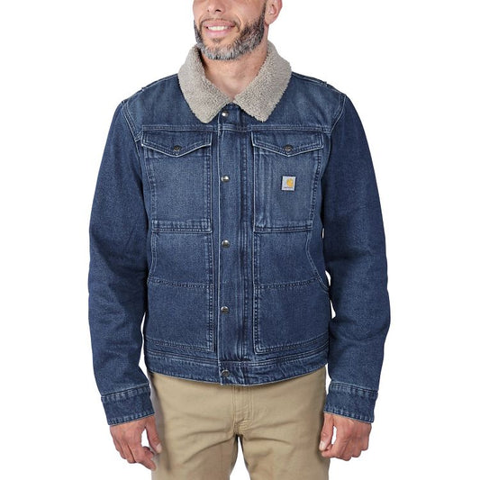 Carhartt Relaxed fit denim sherpa-lined jacket