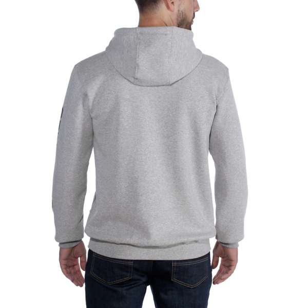Carhartt K288. Sleeve logo hooded sweatshirt Grå