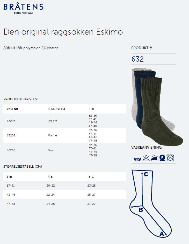 raggsokken eskimo, ullsokk, forsvarssokken