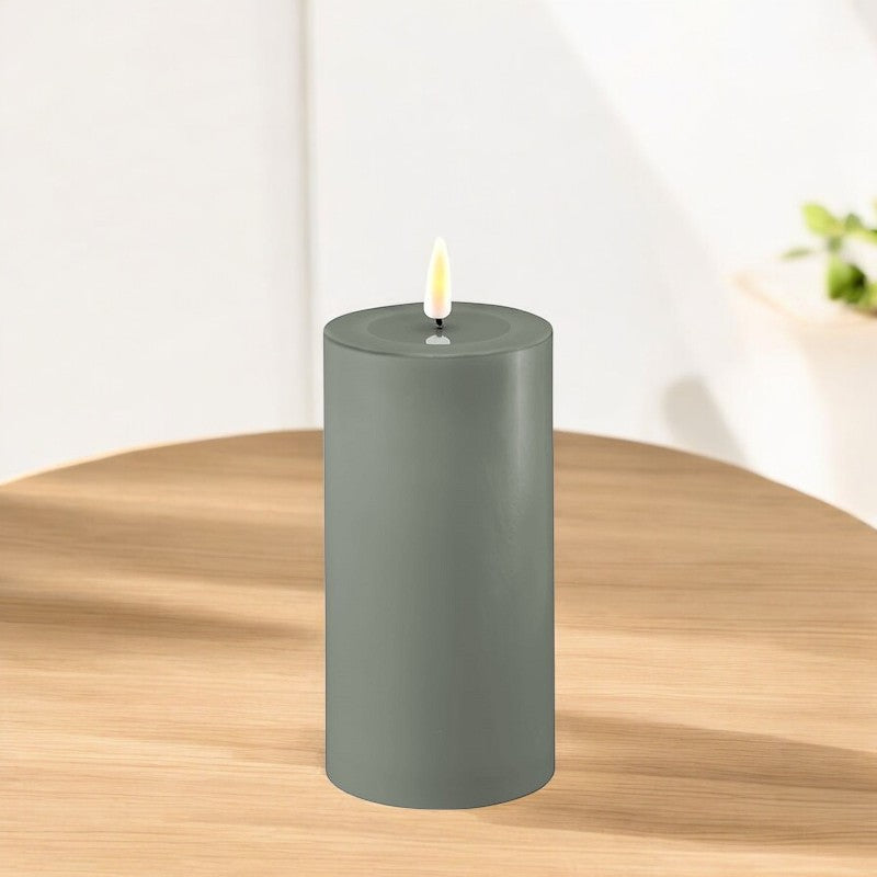 Deluxe homeart, ledlys 7,5 x 10 cm , Sage Green