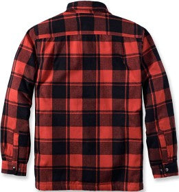 Carhartt M's Flannel Sherpa Lined Shirt Jacket Red Ochre