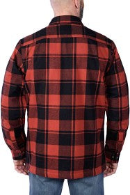 Carhartt M's Flannel Sherpa Lined Shirt Jacket Red Ochre