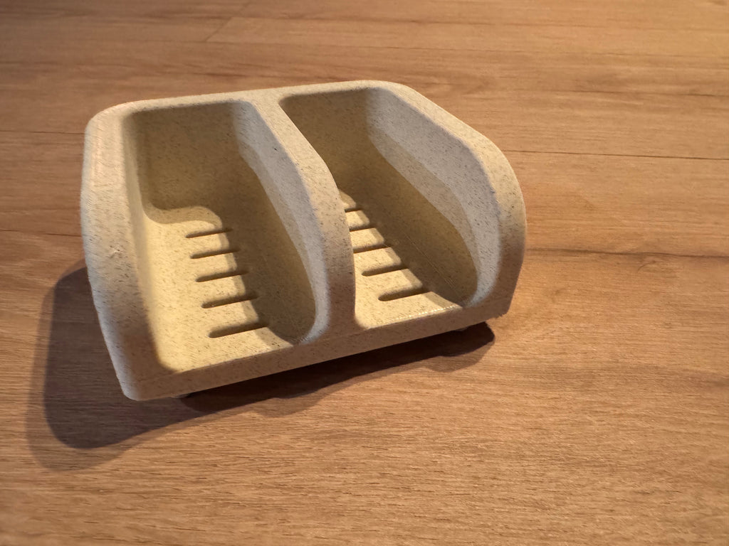 Soap-bar holder for 2 barer