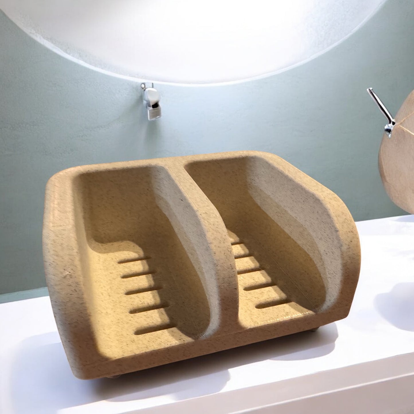 Soap-bar holder for 2 barer