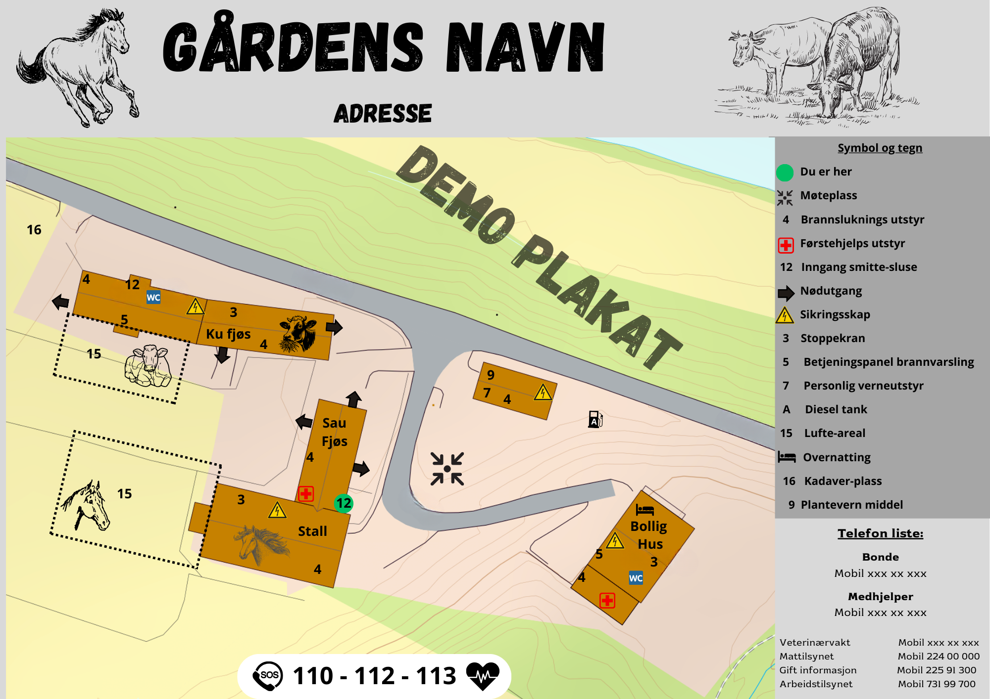 Beredskapsplakat 42x29 cm