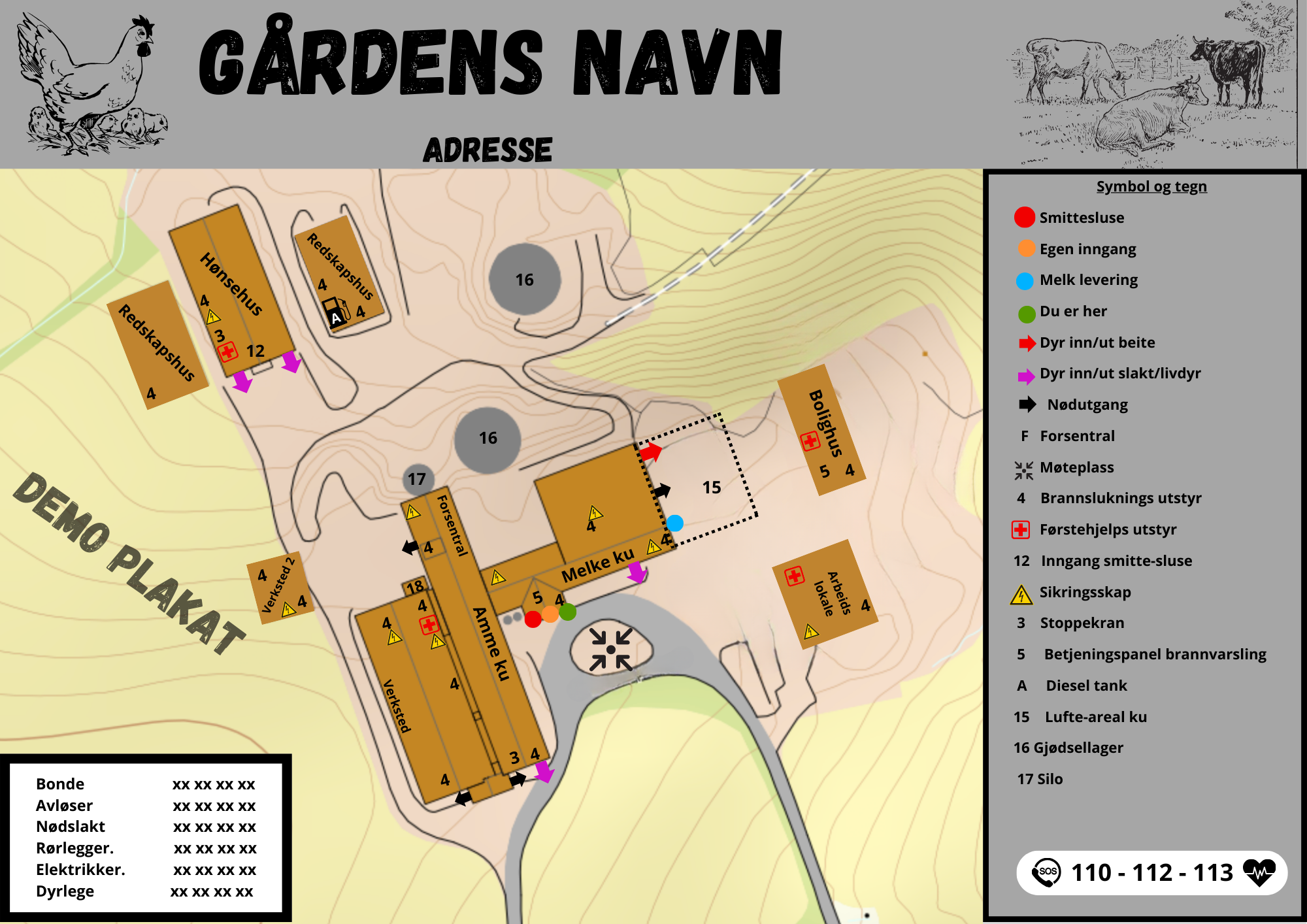 Beredskapsplakat 42x29 cm