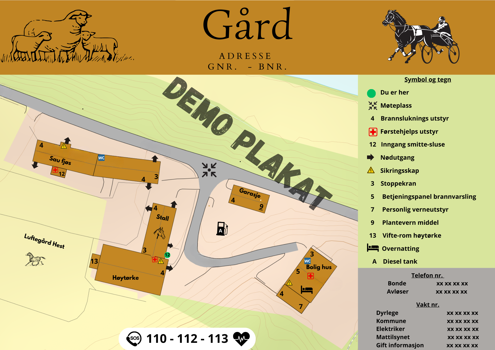 Beredskapsplakat 42x29 cm