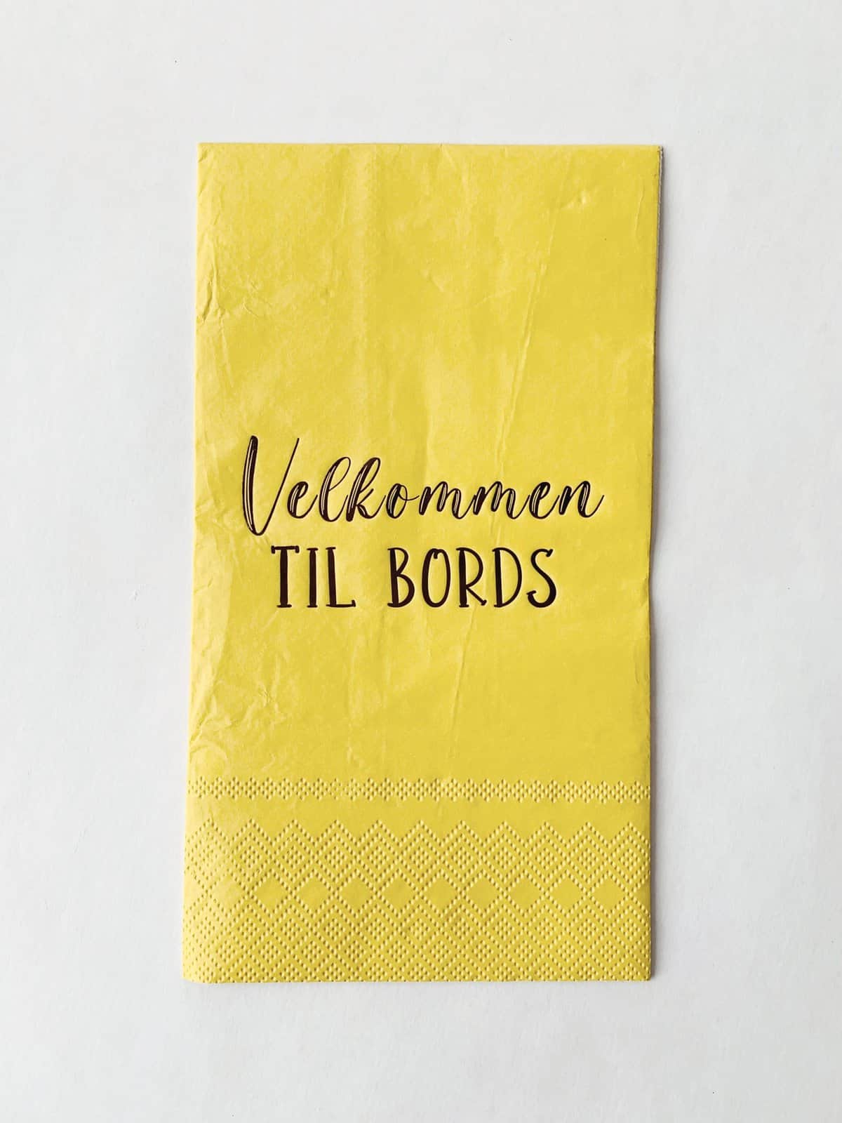 Velkommen Til Bords 33×40 Cm Gul Serviett