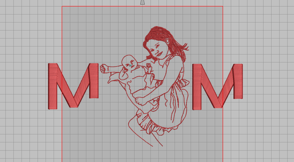 Mamma genser med omrissebrodering eler tekst