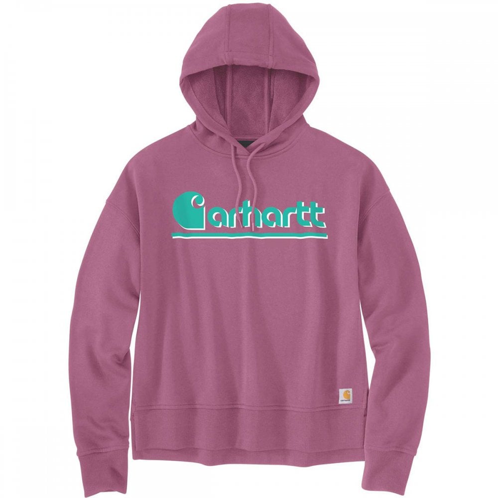 106918 Carhartt Womens Fibre Series Graphic Hooded Sweatshirt Rosa