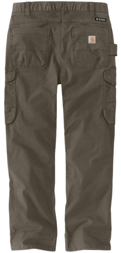 105072 Relaxed Straight Steel Rugged Flex Ripstop Double- Front Cargo Pant- Moss
