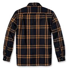 Carhartt M's Flannel Sherpa Lined Shirt Jacket Brown