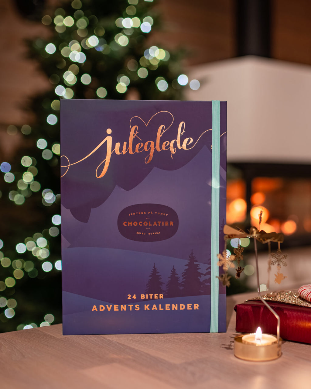 Adventskalender med sjokolade – JULEGLEDE *forhåndsbestilling